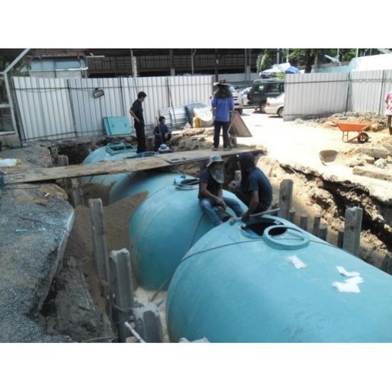 ติดตั้งถังบำบัดระบบบำบัดน้ำเสีย